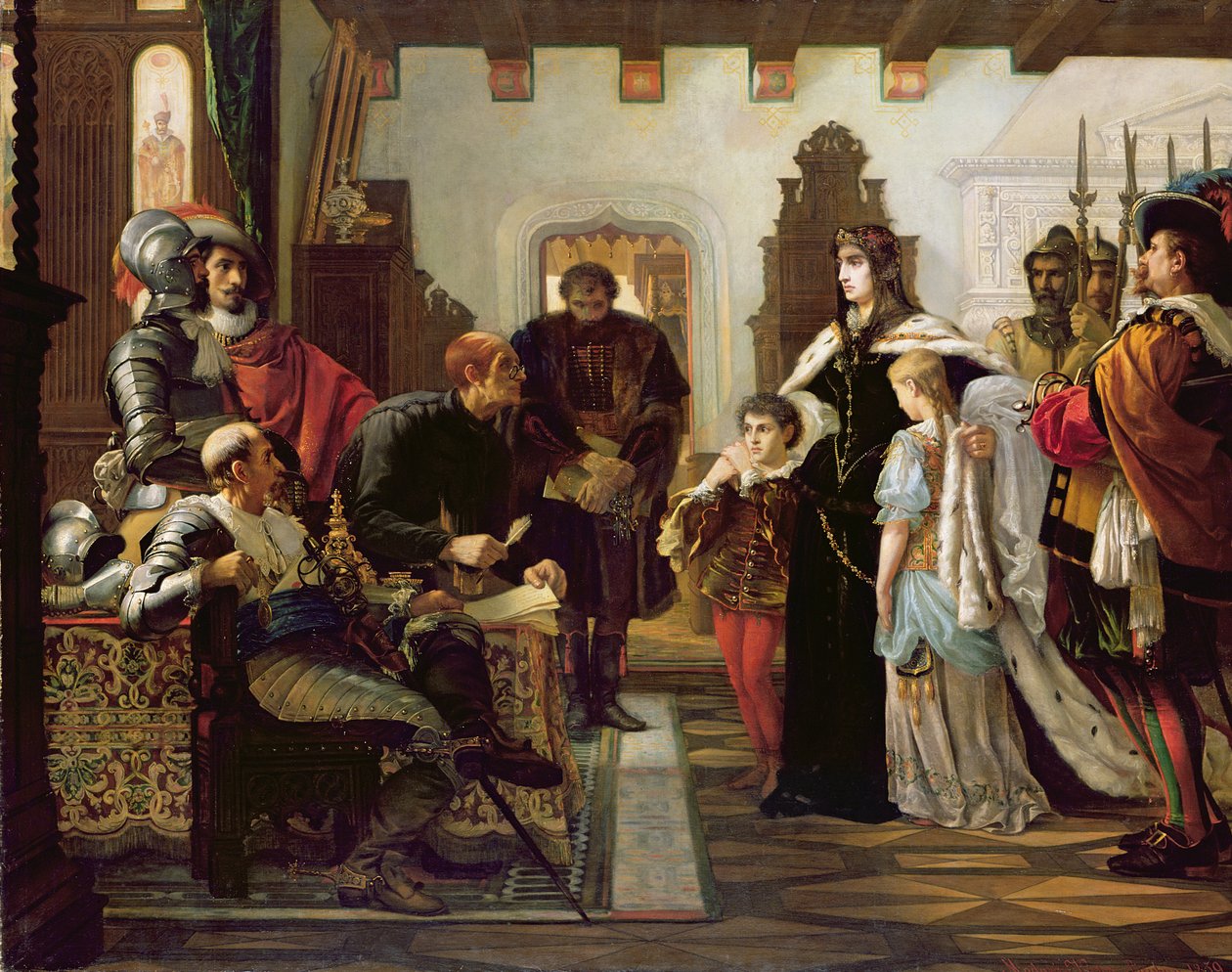 Il processo di Ilona Zrinyi, 1859 da Viktor Madarász