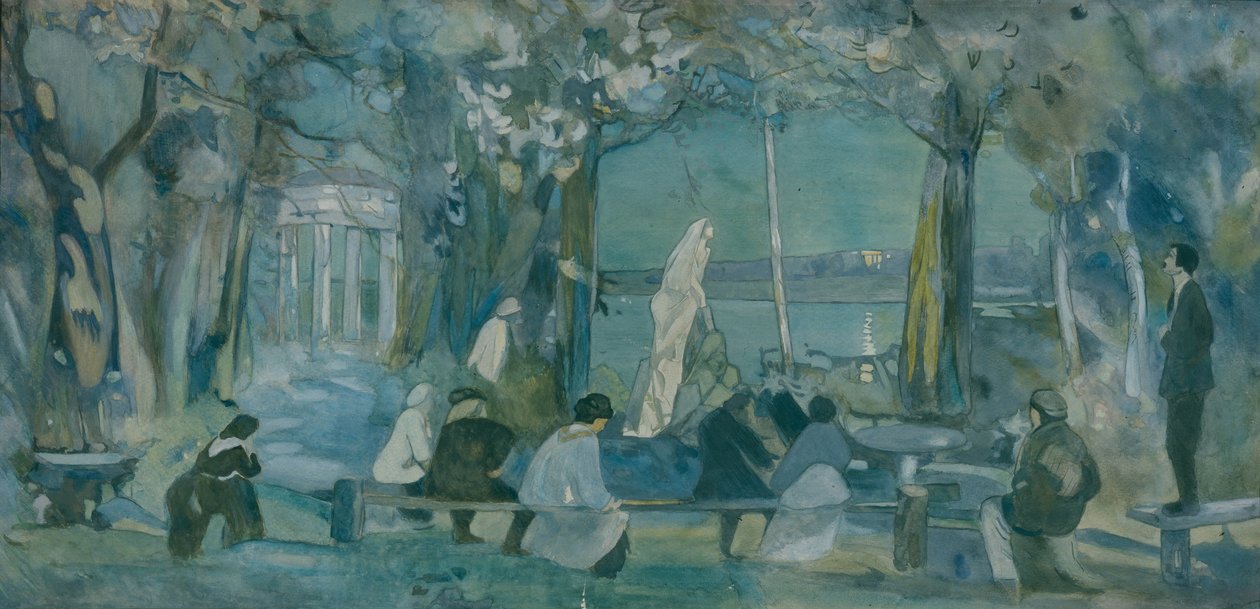 Scenografia per il dramma Il gabbiano di A. Chekhov da Viktor Andreyevich Simov