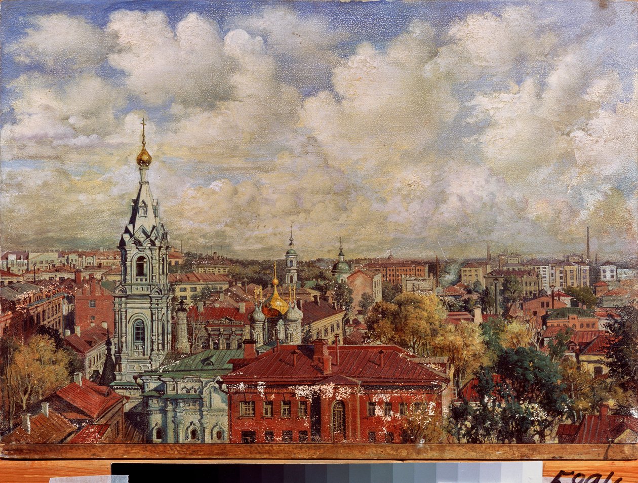 Mosca (Russia) - Dipinto di Viktor Jakovlevich Yakovlev (1844-?), olio su tela, arte russa da Viktor Jakovlevich Yakovlev