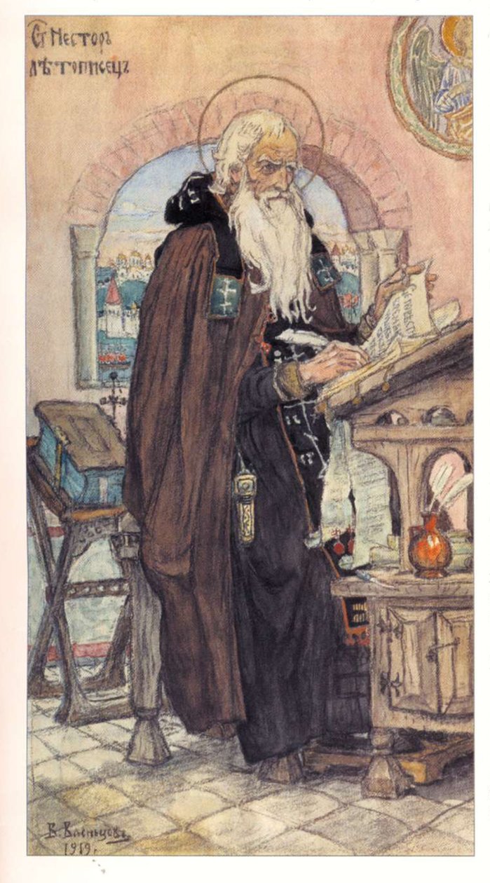 San Nestor il Cronista, 1919 da Viktor Mikhaylovich Vasnetsov
