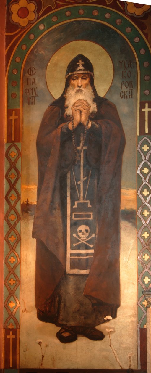 San Pafnuzio di Borovsk, 1885-1896 da Viktor Mikhaylovich Vasnetsov