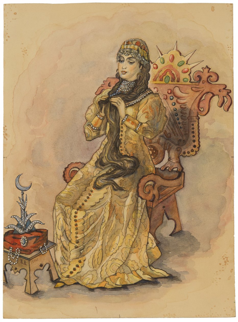 La principessa che non sorrideva Nesmeyana, 1896 da Viktor Mikhaylovich Vasnetsov