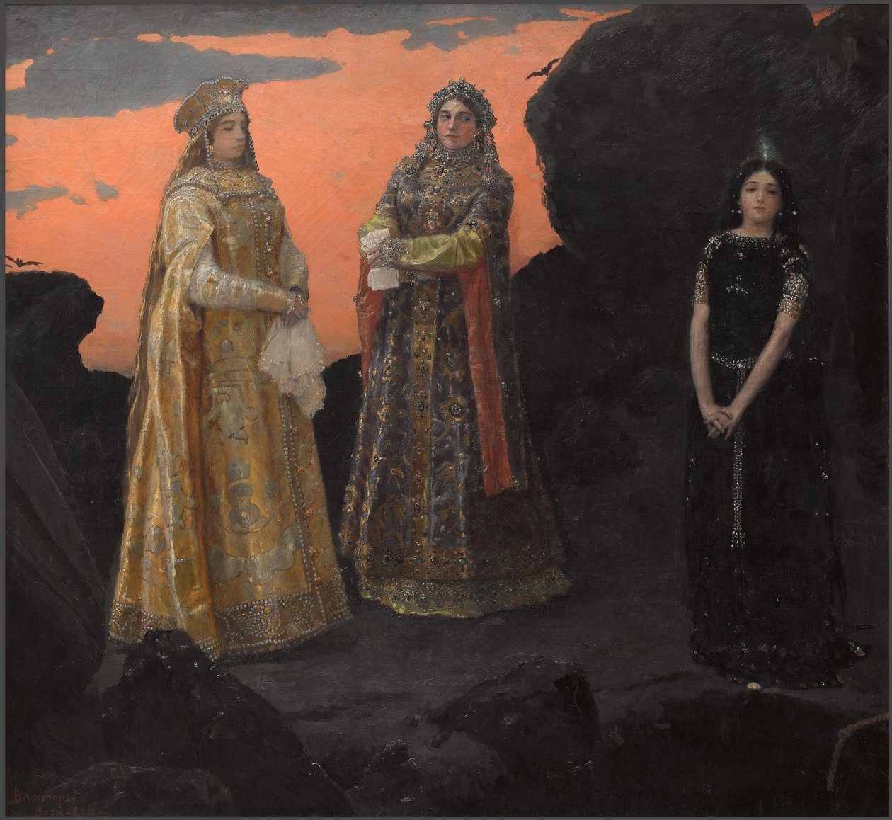 Tre regine del regno sotterraneo, 1879 da Viktor Mikhaylovich Vasnetsov