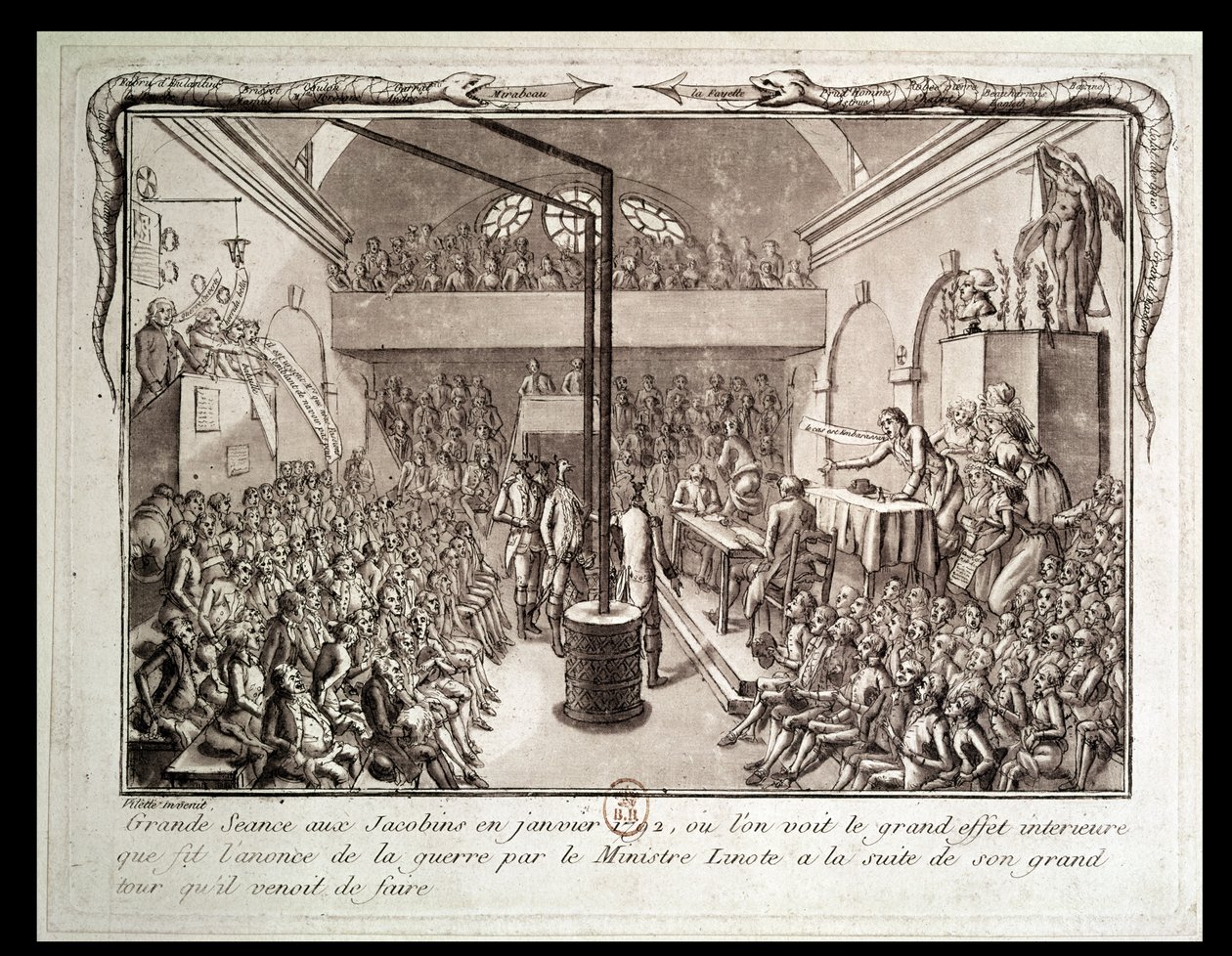 Riunione del Club dei Giacobini, gennaio 1792 da Vilette
