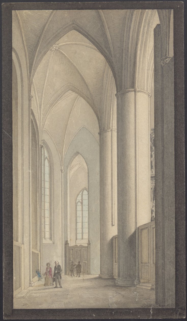Interno della Cattedrale di Lubecca 1855 da Vilhelm Dahlerup