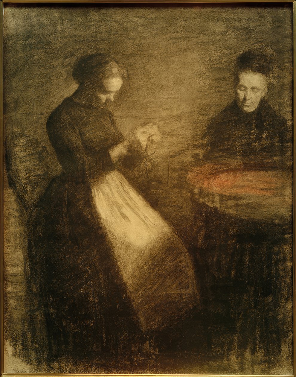 Sera nella stanza di soggiorno da Vilhelm Hammershoi