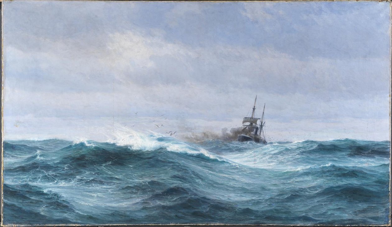 Una nave in tempesta sull