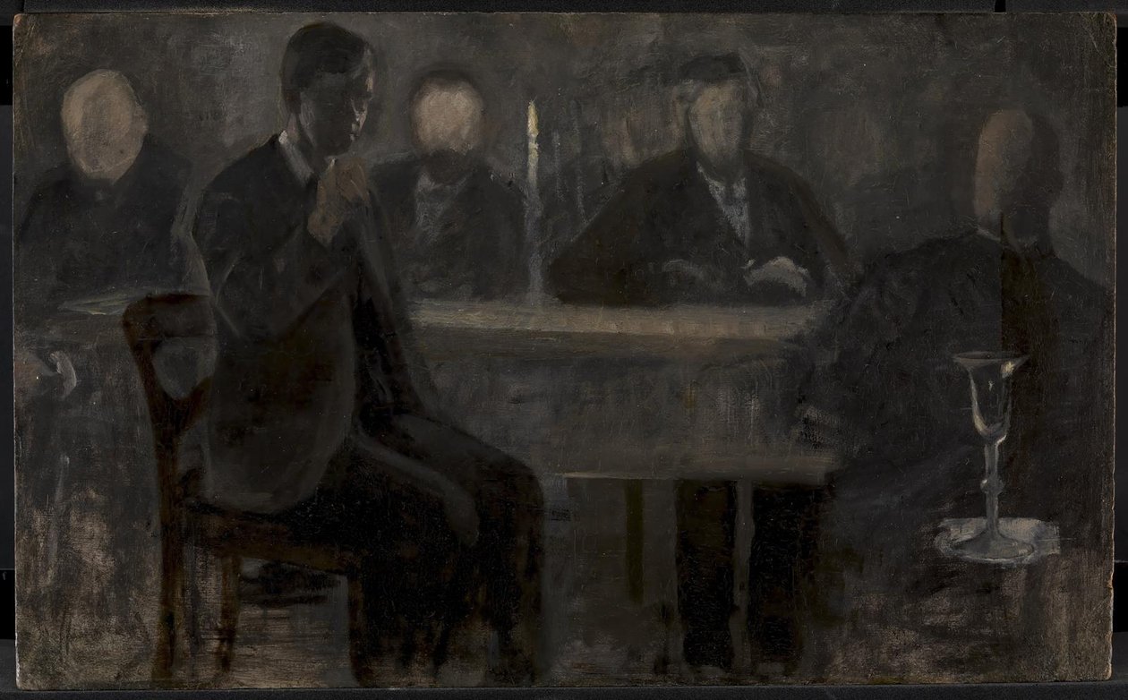 Cinque ritratti. Studio per dipinto nella Thielska Galleriet, Stoccolma da Vilhelm Hammershøi