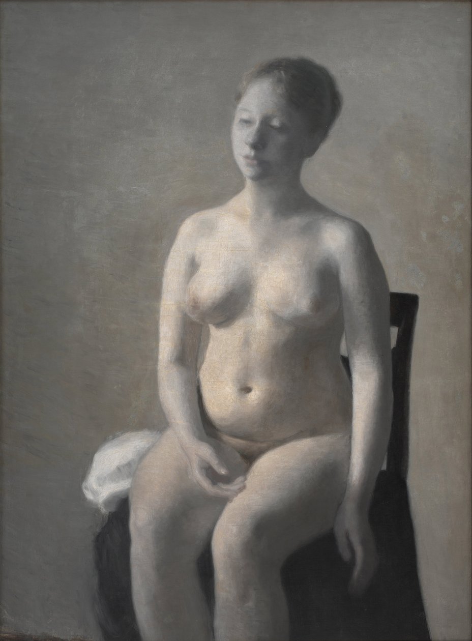 Nudo femminile seduto, 1889 da Vilhelm Hammershøi