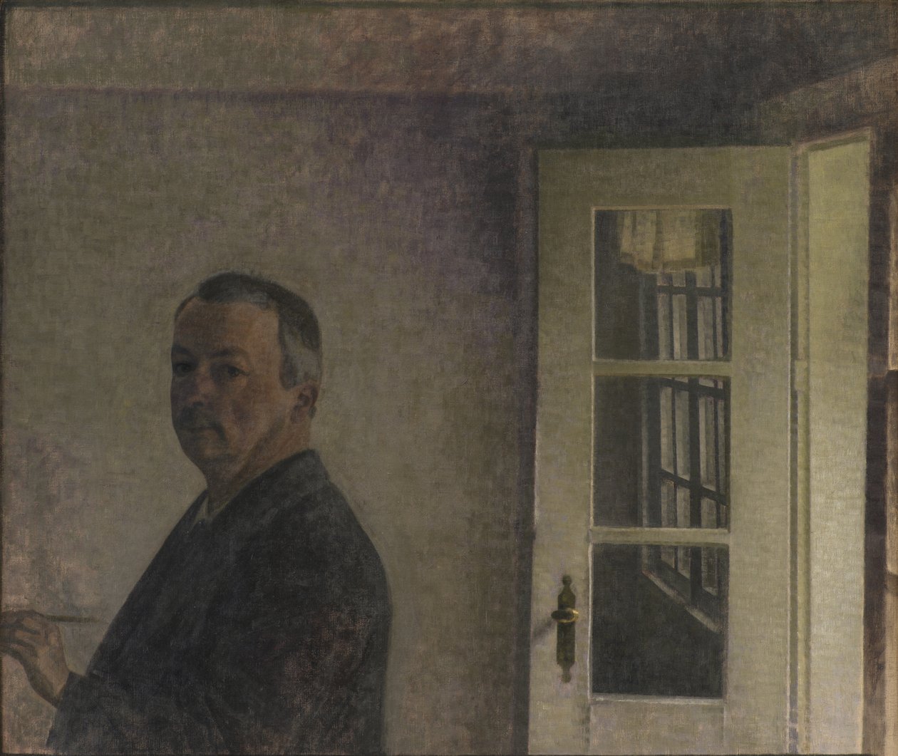 Autoritratto. Il cottage Spurveskjul a Sorgenfri, a nord di Copenaghen da Vilhelm Hammershøi
