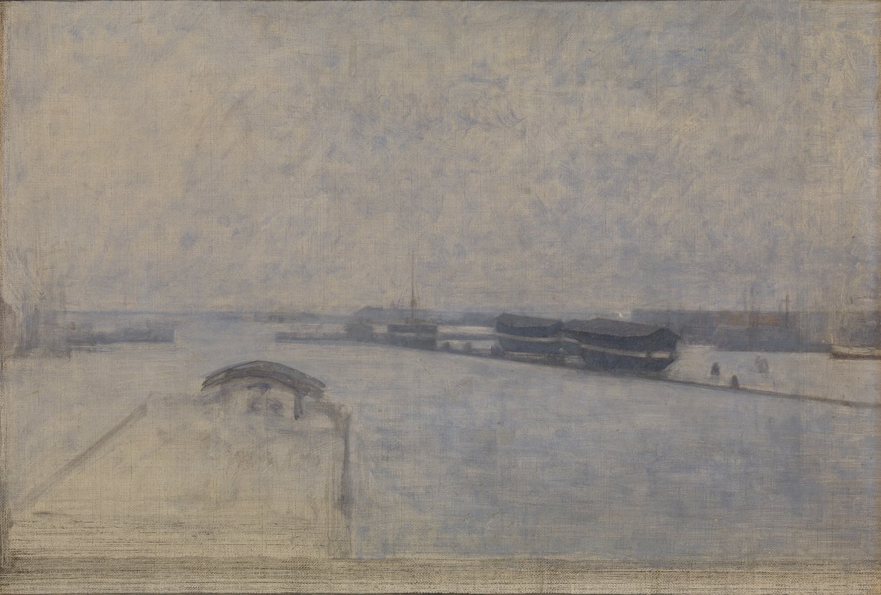 Il porto di Copenaghen visto da Kvæsthusgade da Vilhelm Hammershøi