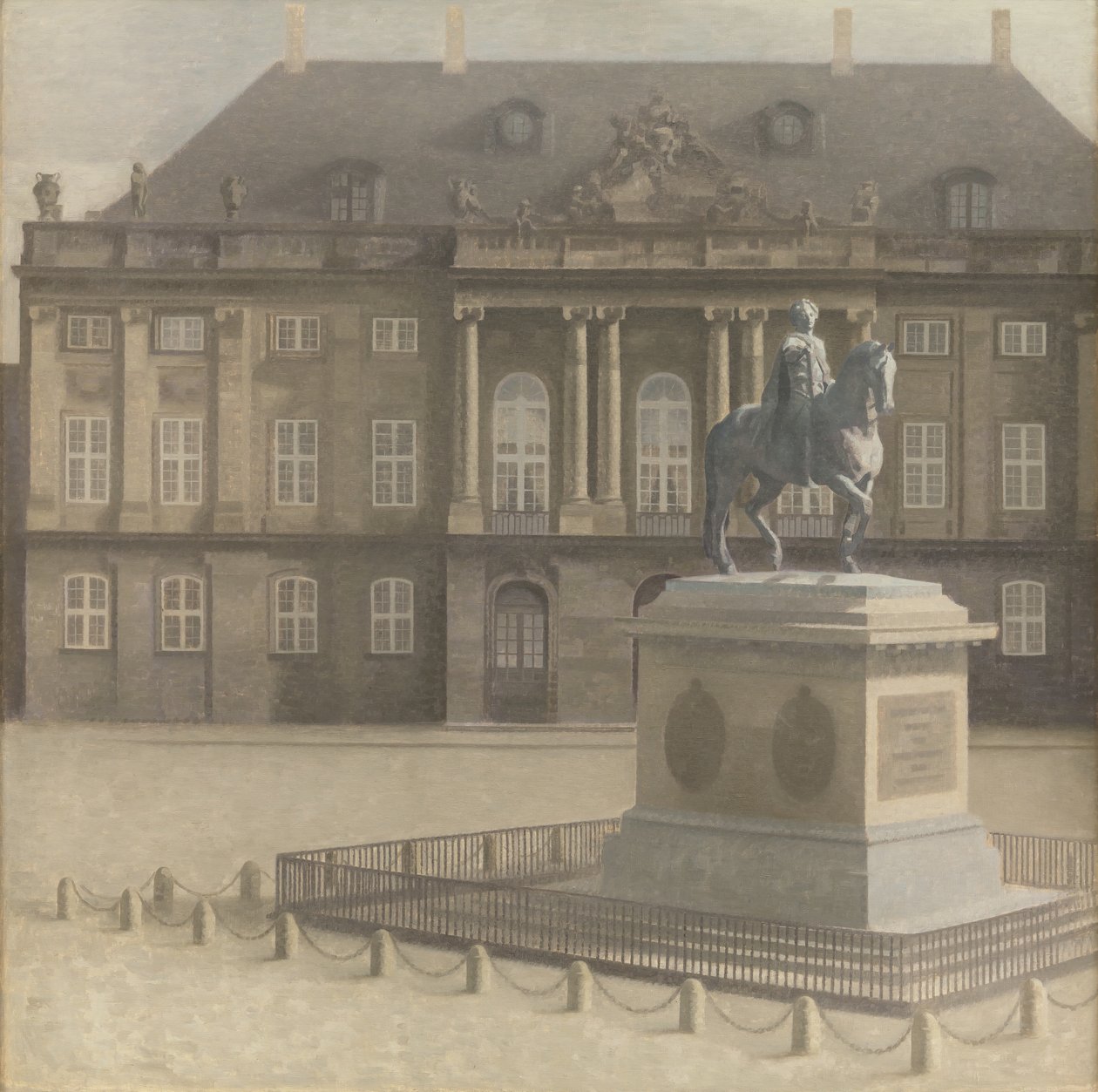 Piazza Amalienborg, Copenaghen da Vilhelm Hammershøi