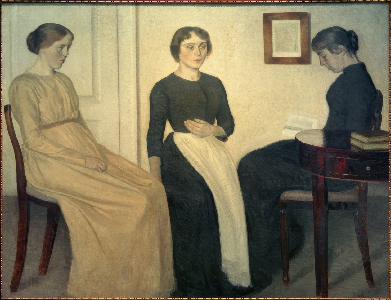 Tre giovani donne da Vilhelm Hammershoi