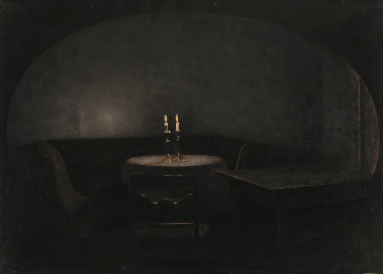 Interno. Luce artificiale da Vilhelm Hammershøi