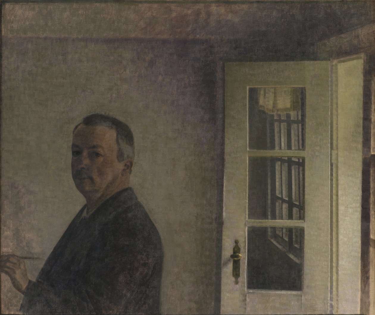 Autoritratto. Il cottage Spurveskjul a Sorgenfri, a nord di Copenaghen da Vilhelm Hammershøi