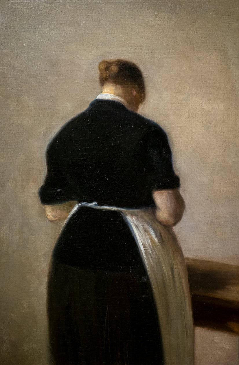 Studio di una donna in piedi, vista posteriore da Vilhelm Hammershoi