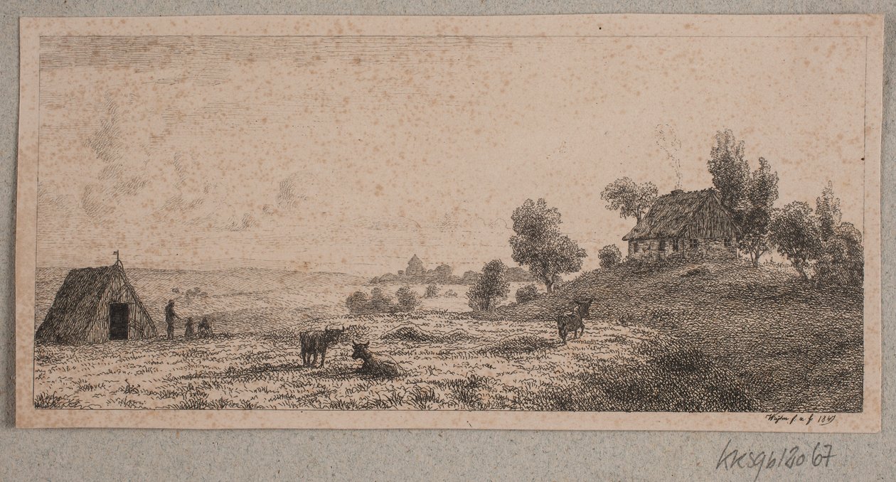 Paesaggio con una casa colonica e una capanna da Vilhelm Kyhn