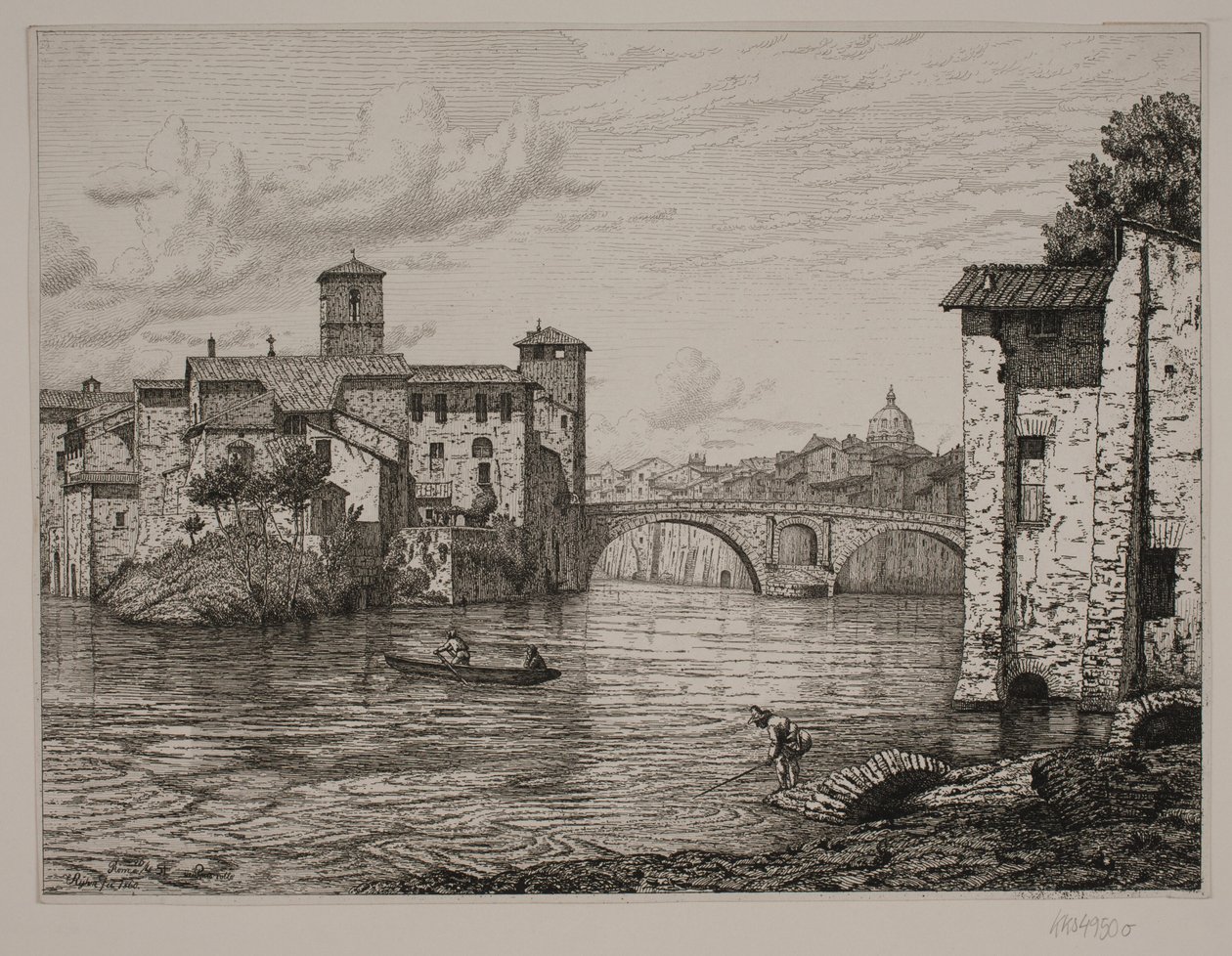 Veduta presso Ponte Rotto a Roma da Vilhelm Kyhn