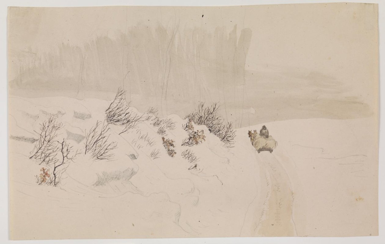 Paesaggio invernale con slitta da Vilhelm Kyhn