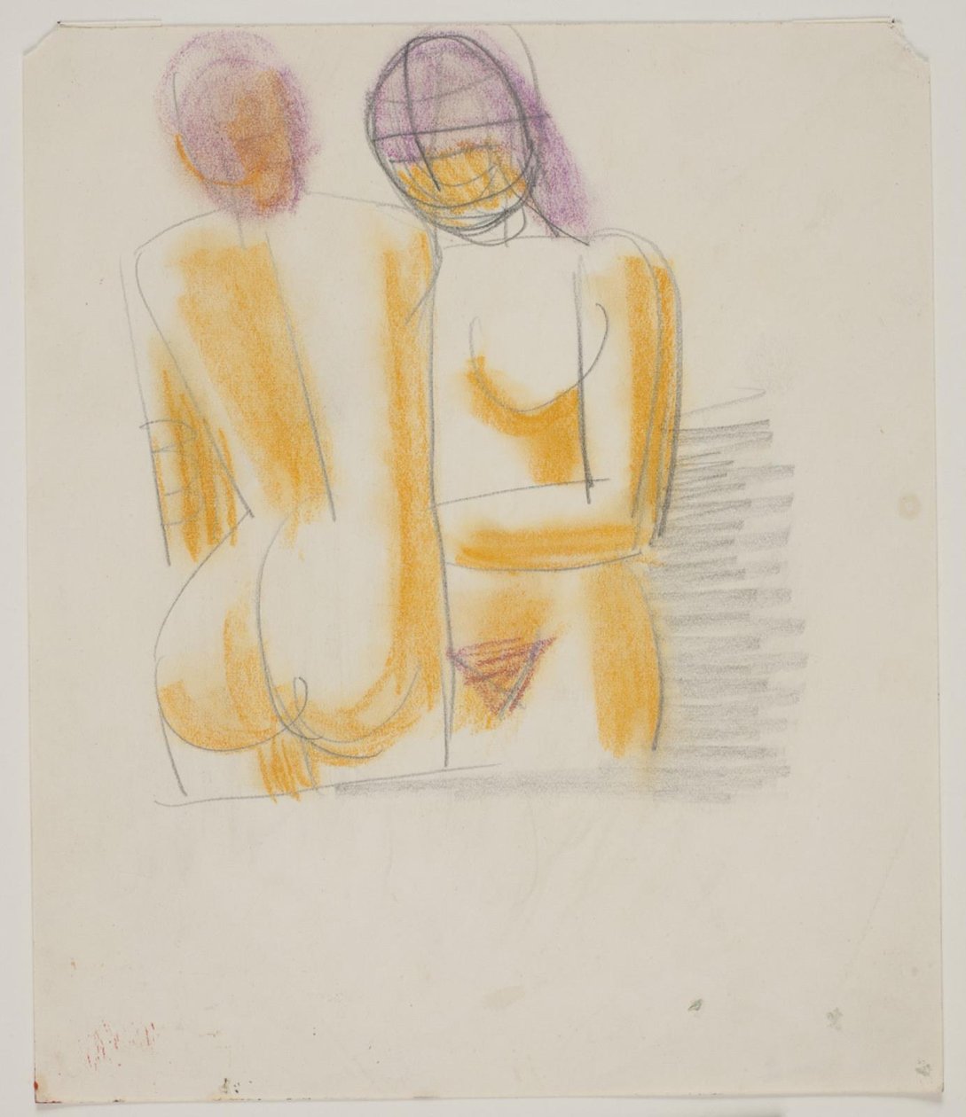 Studio di composizione con 2 donne nude in piedi da Vilhelm Lundstrøm