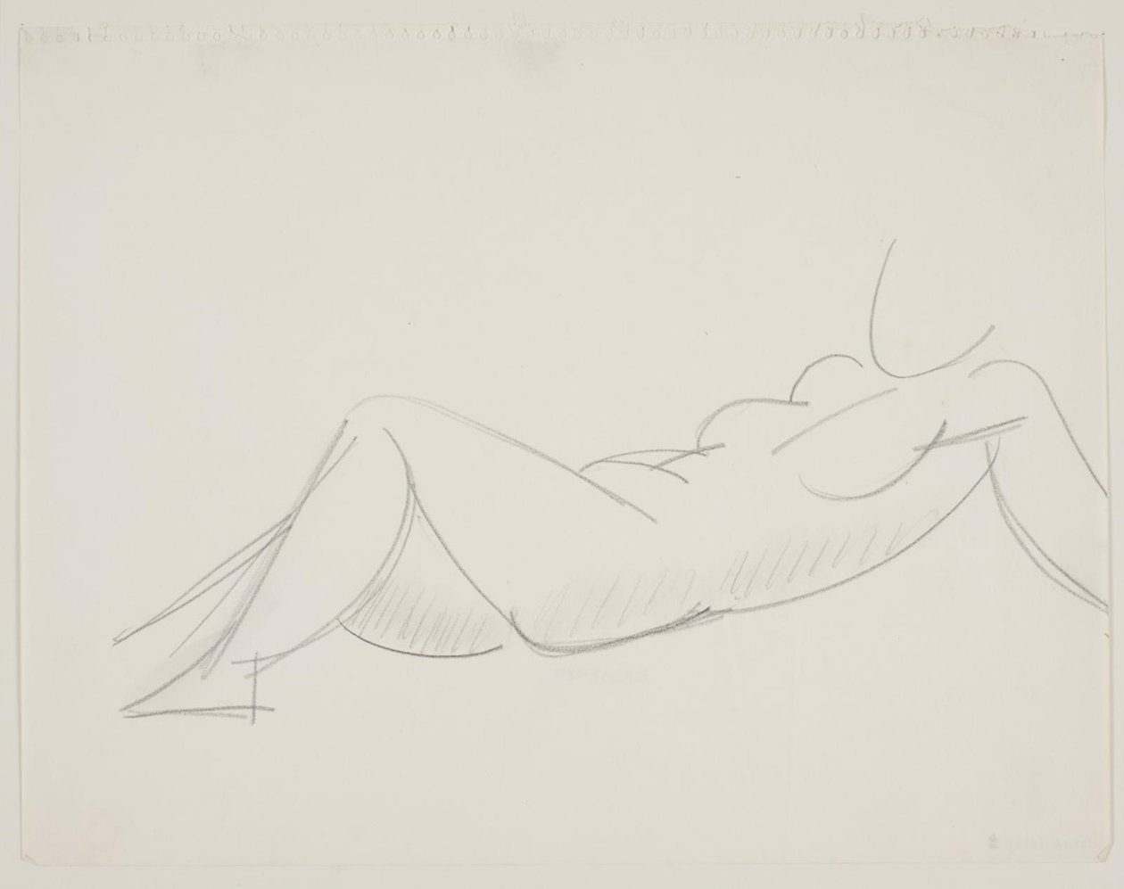 Modella femminile sdraiata, gambe a sinistra da Vilhelm Lundstrøm