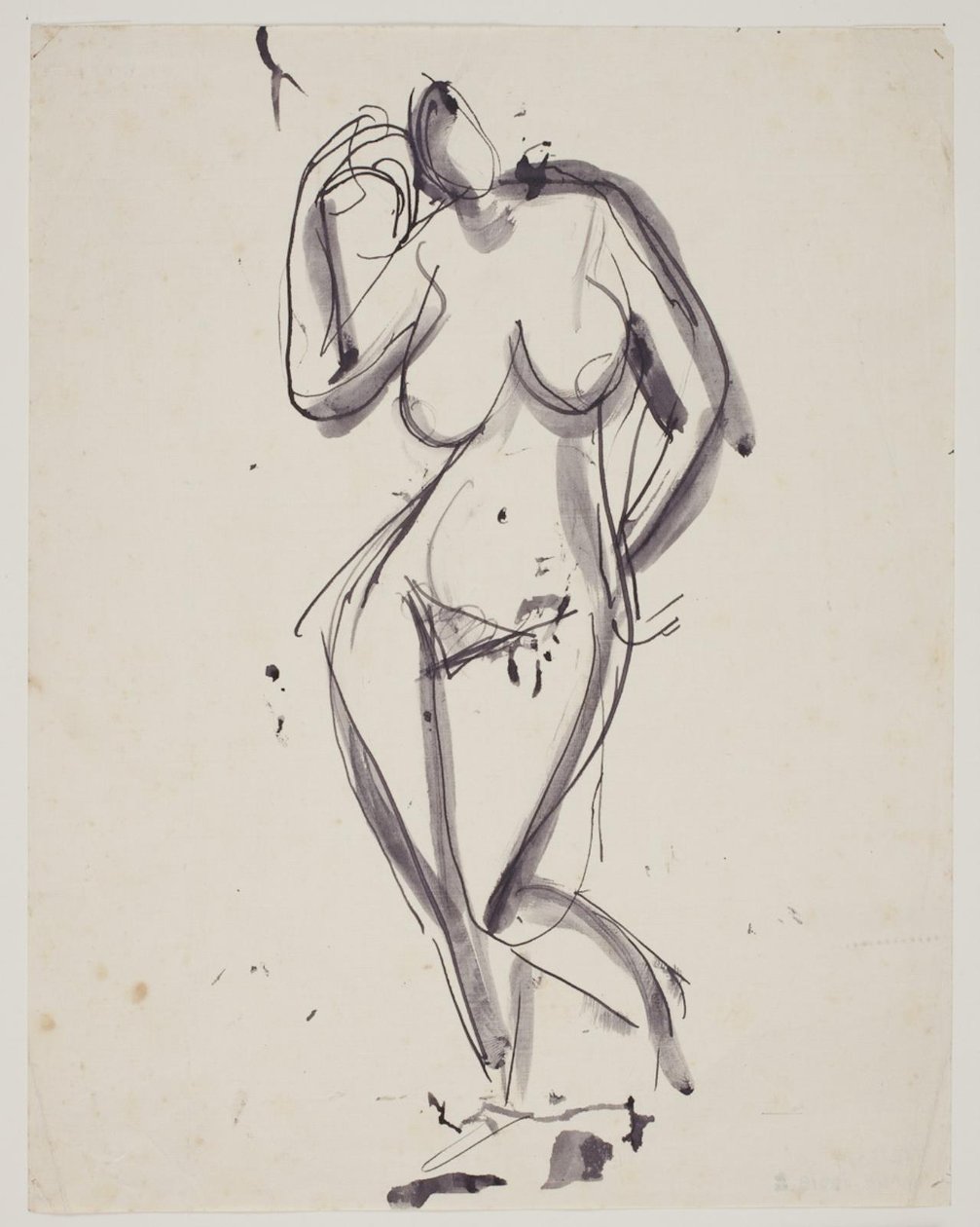 Modello femminile in piedi da Vilhelm Lundstrøm