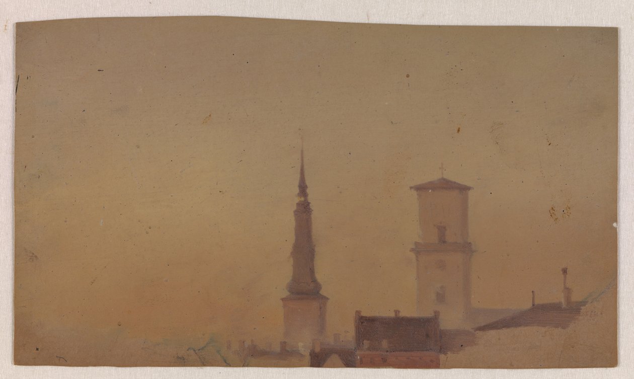 Studio delle guglie della chiesa di Petri e della cattedrale di Nostra Signora da Vilhelm Petersen