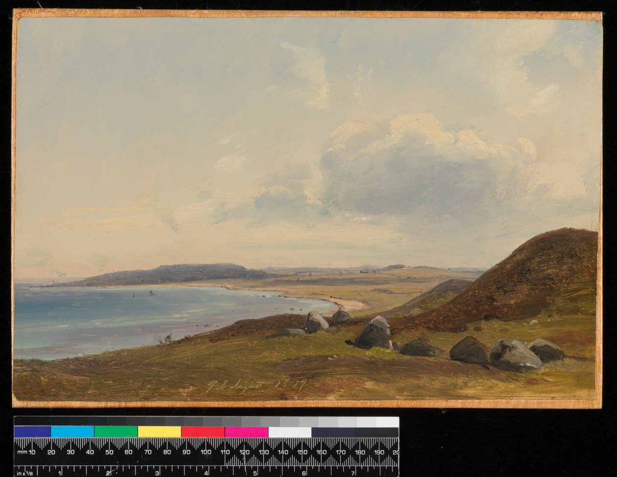 Vista verso Hesbjerg dalla tenuta di Hornbaek, 1857 da Vilhelm Peterson