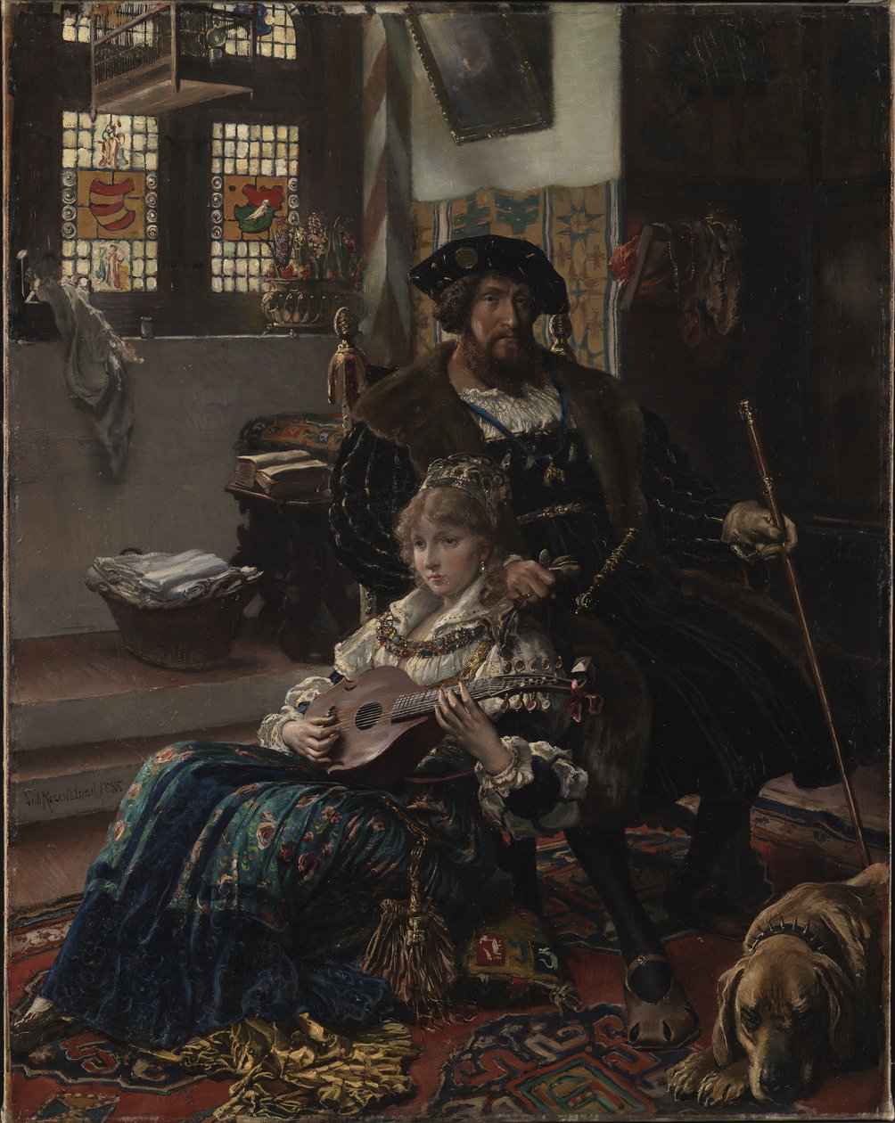 Cristiano II e Dyveke da Vilhelm Rosenstand
