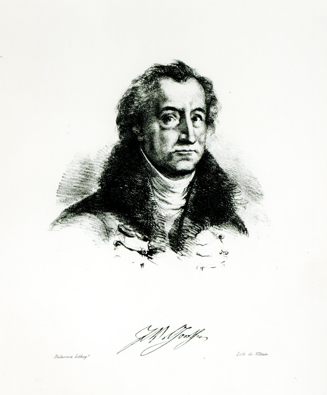 Johann Wolfgang Goethe (1749-1831) inciso da Delacroix da Villain