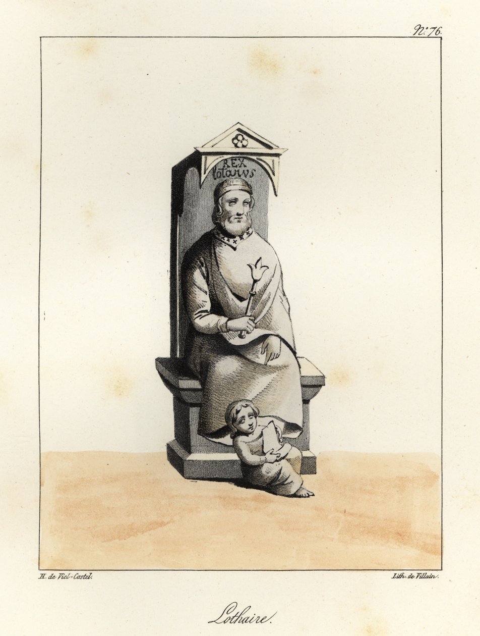 Statua di Lotario I, imperatore carolingio, Re d