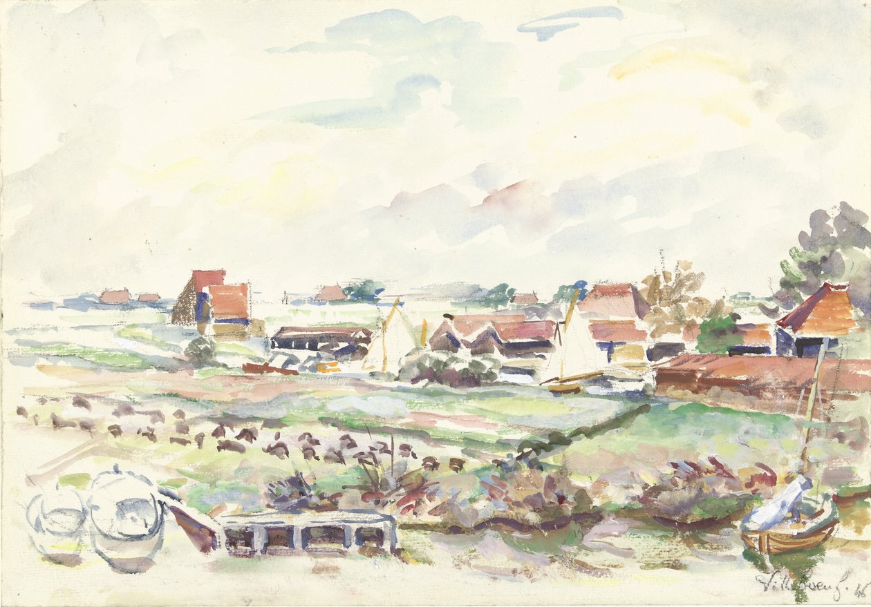 Paesaggio in Frisia da Villeboeuf