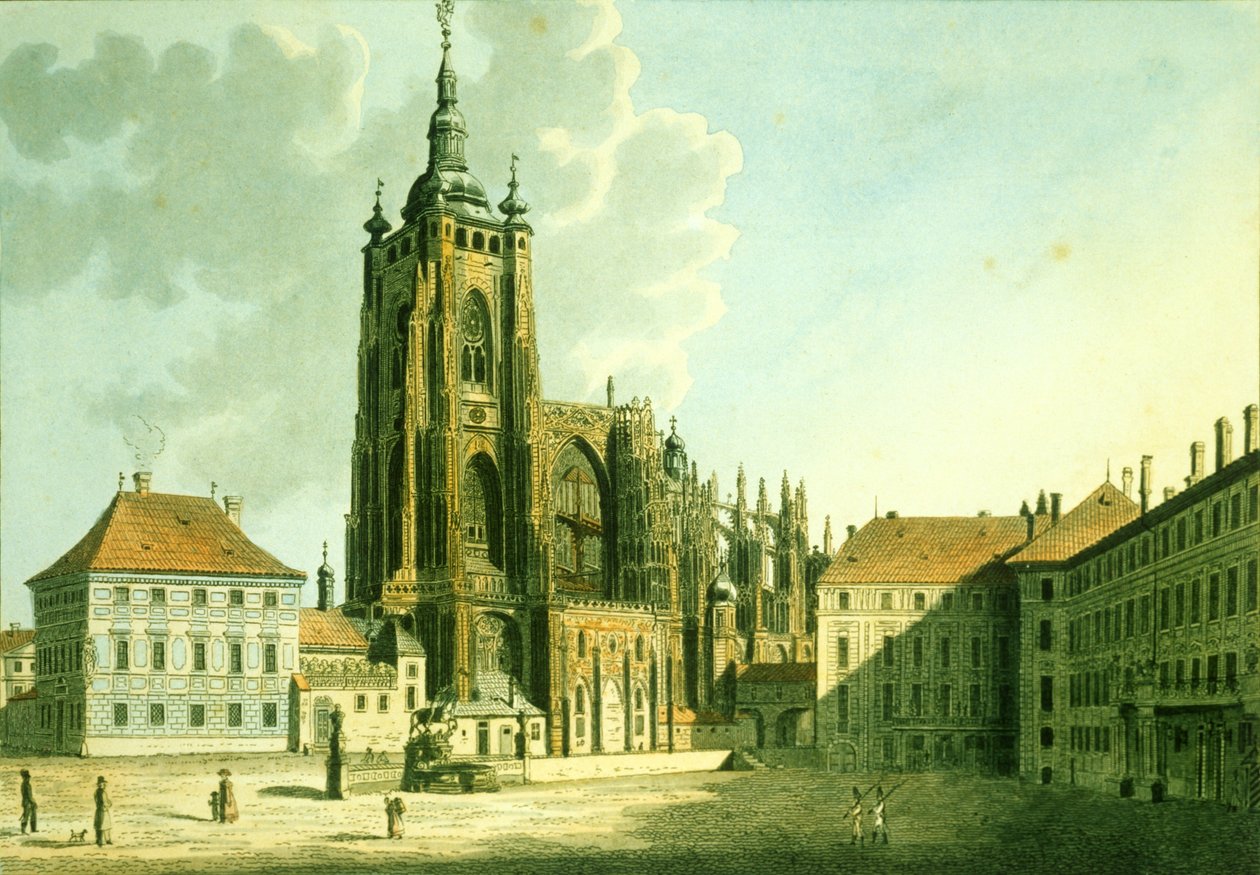 Cattedrale di San Vito da est, 1825 da Vincenc Morstadt