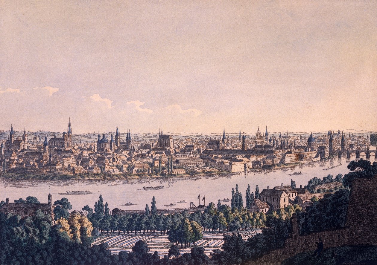 Città Vecchia e Nuova di Praga da Vincenc Morstadt