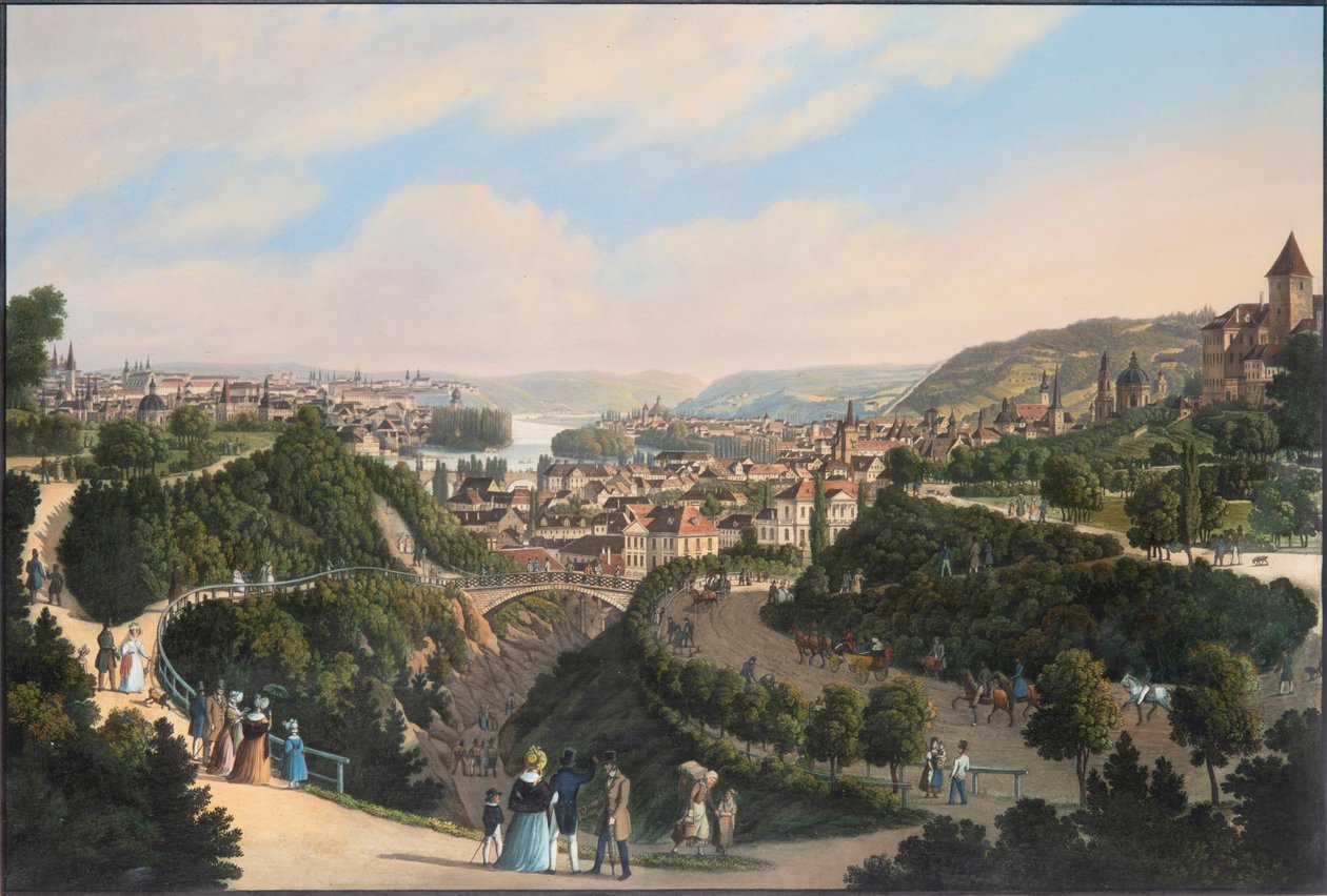 Città Nuova, Vysehrad e Smichov, c. 1830 da Vincenc Morstadt