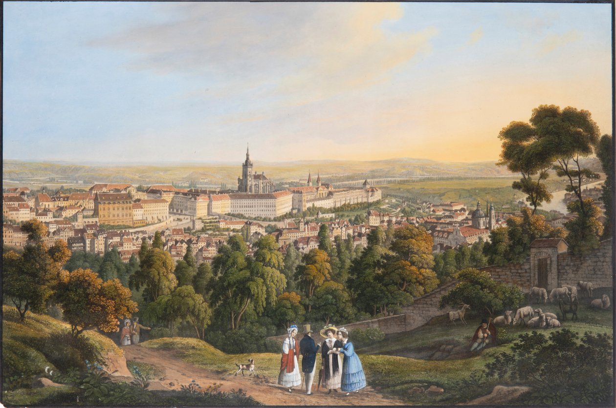 Distretto del Castello di Praga Hradcany da Vincenc Morstadt