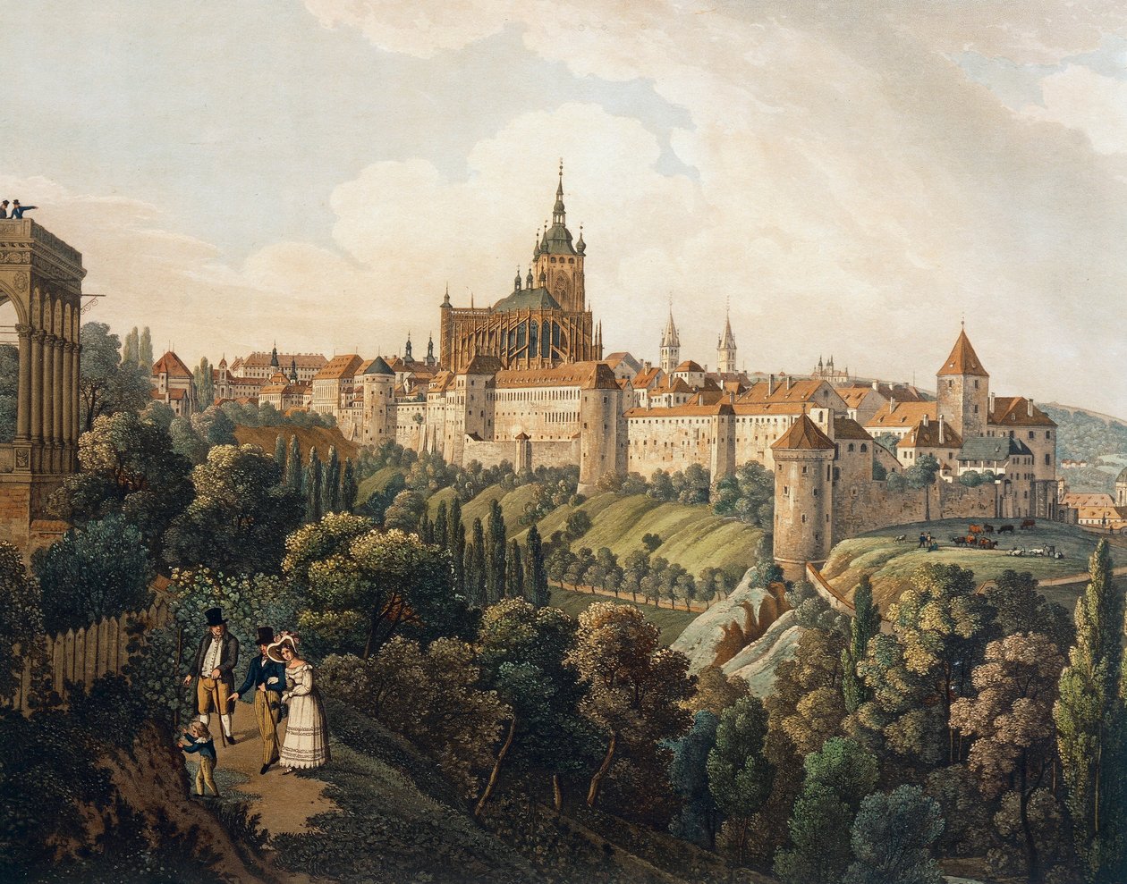 Veduta di Praga dal Belvedere da Vincenc Morstadt