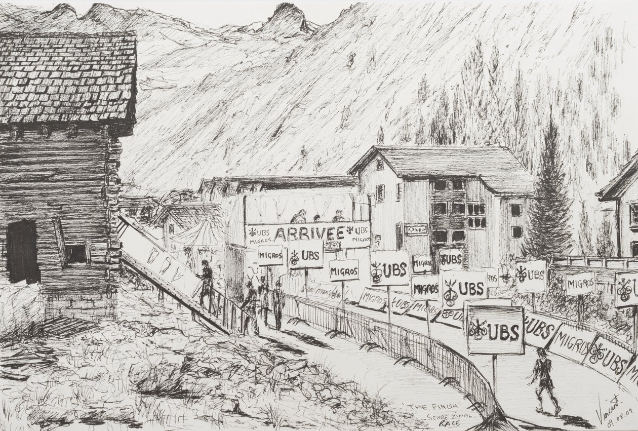 Gara di montagna da Sierre a Zinal, Il traguardo, 2009 da Vincent Alexander Booth