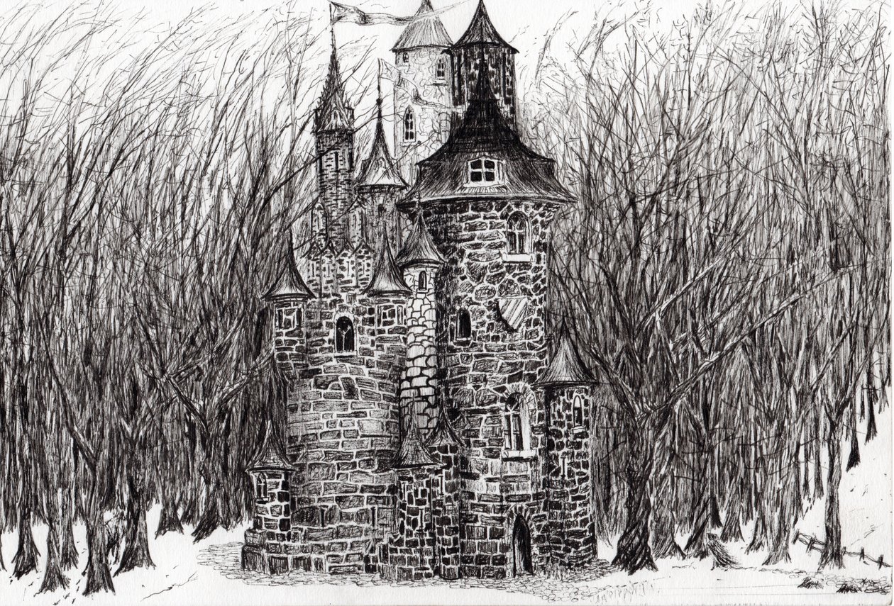 Il Castello nella foresta di Findhorn da Vincent Alexander Booth