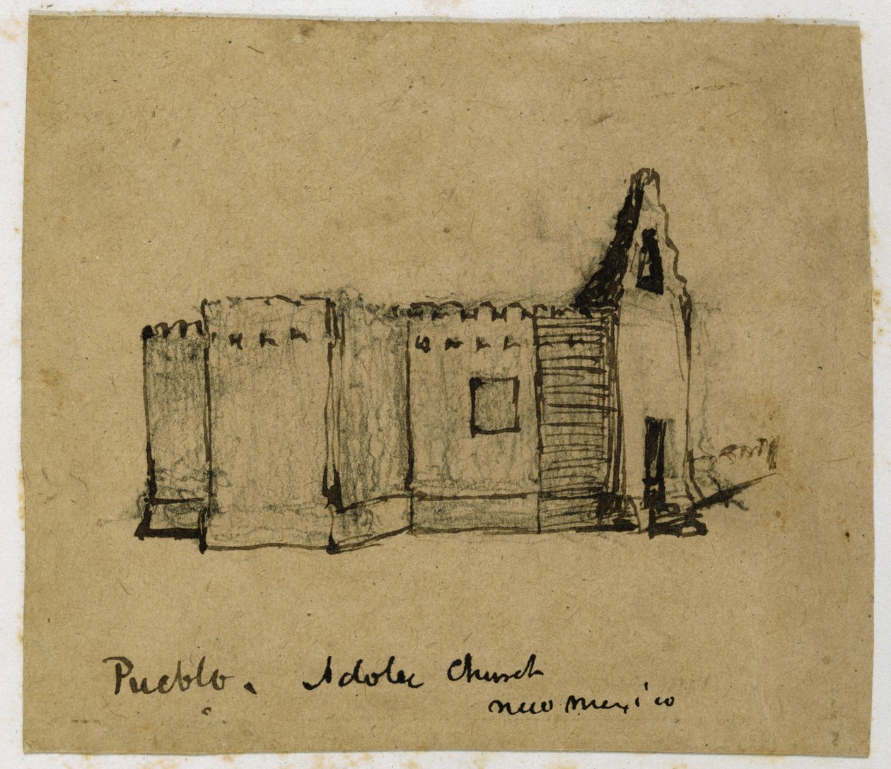 Chiesa di Adobe, New Mexico, 1869-71 da Vincent Colyer