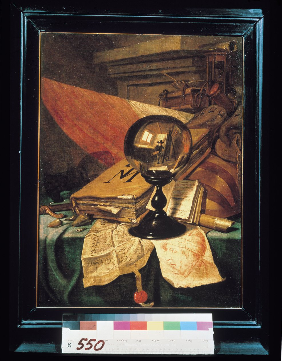 Vanitas con una Sfera di Cristallo da Vincent Laurensz van der Vinne