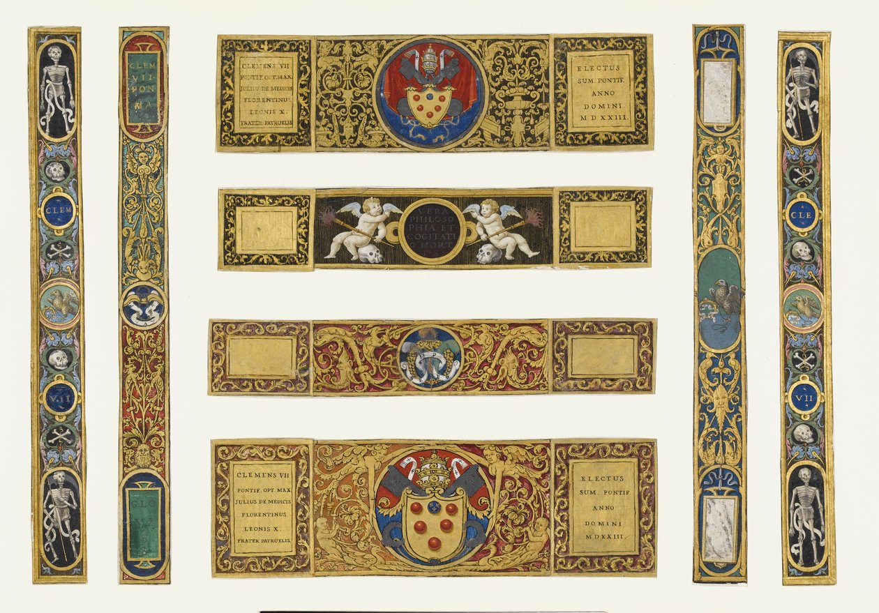Marlay Cutting Italiano 33: Otto strisce di bordo prese da un messale di Papa Clemente VII, dopo il 1523 da Vincent Raymond