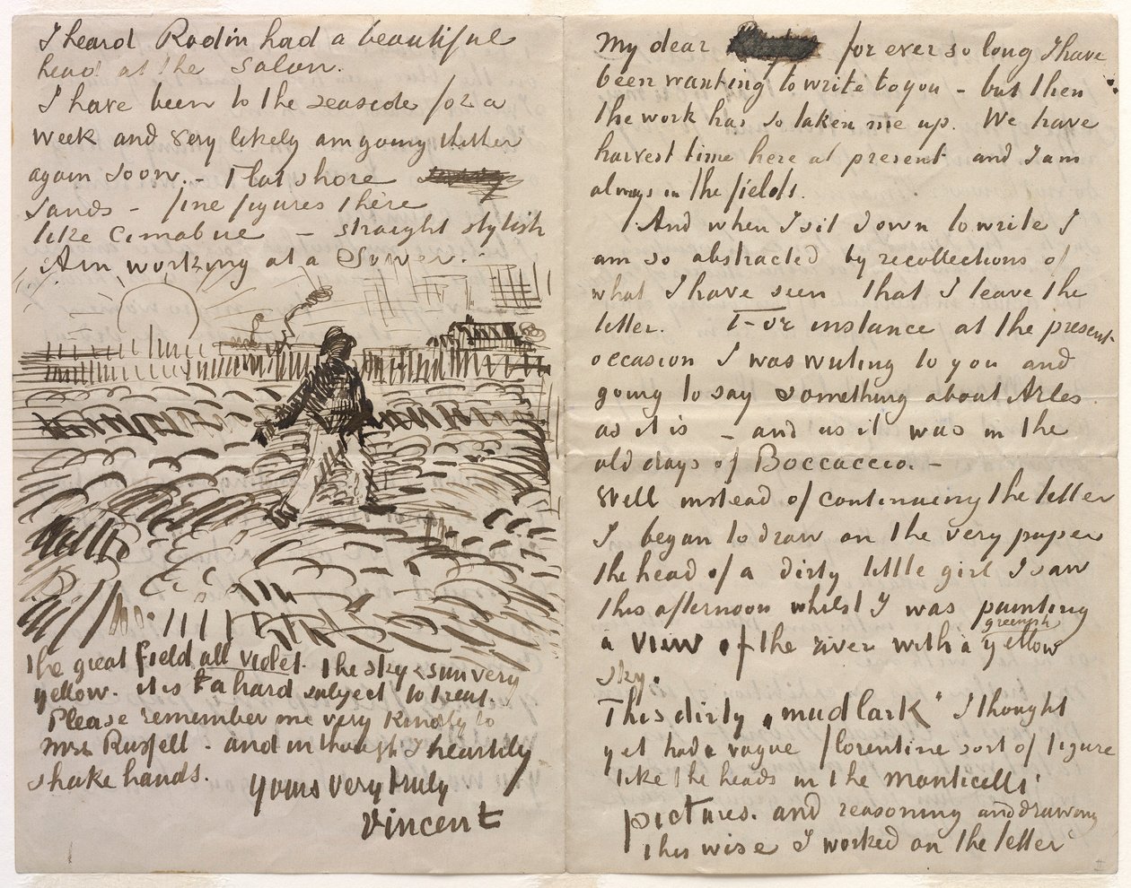 Lettera a John Peter Russell da Vincent van Gogh