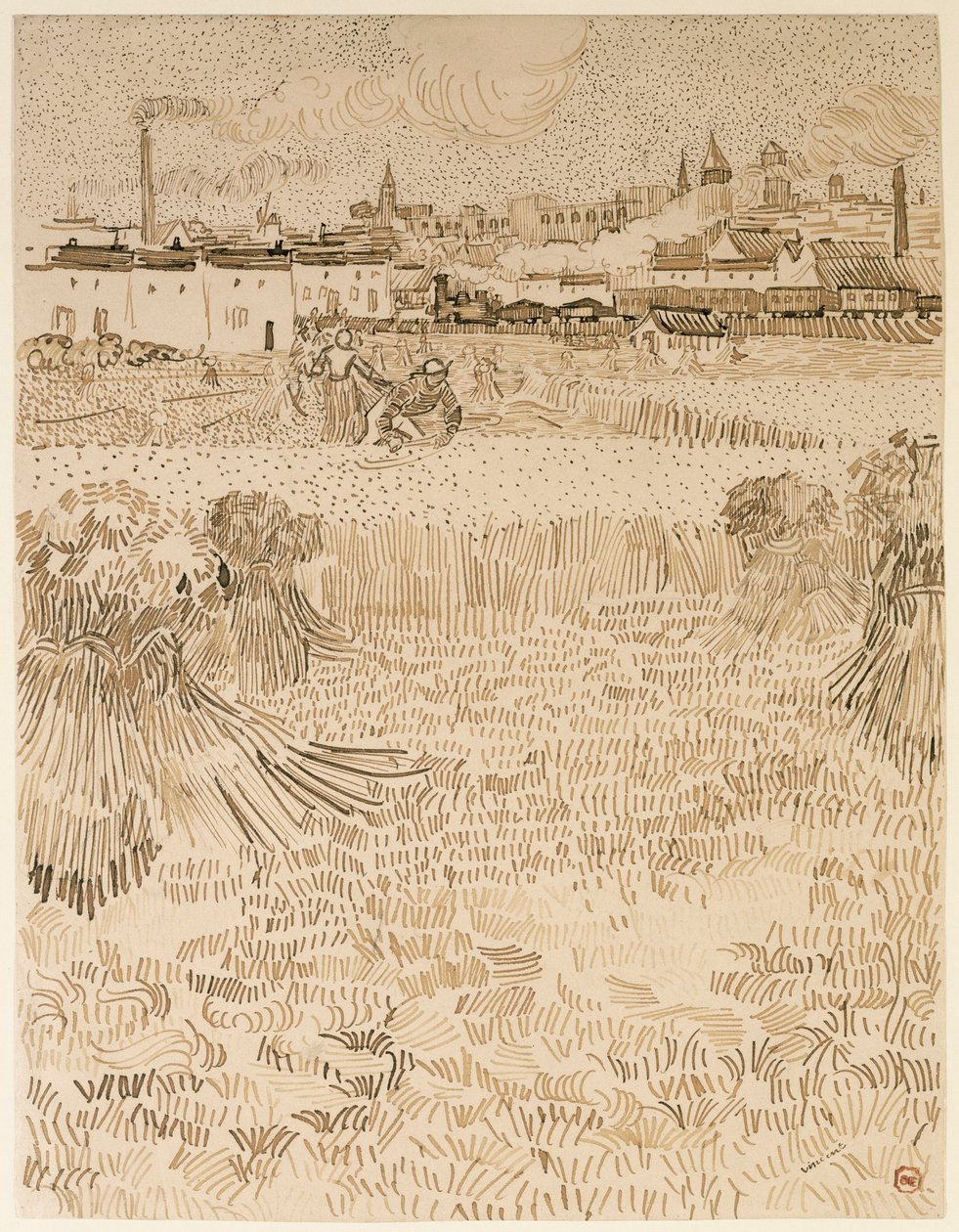 Arles. Vista dai campi di grano da Vincent van Gogh