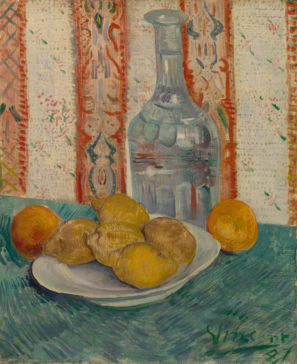 Caraffa e piatto con agrumi da Vincent van Gogh
