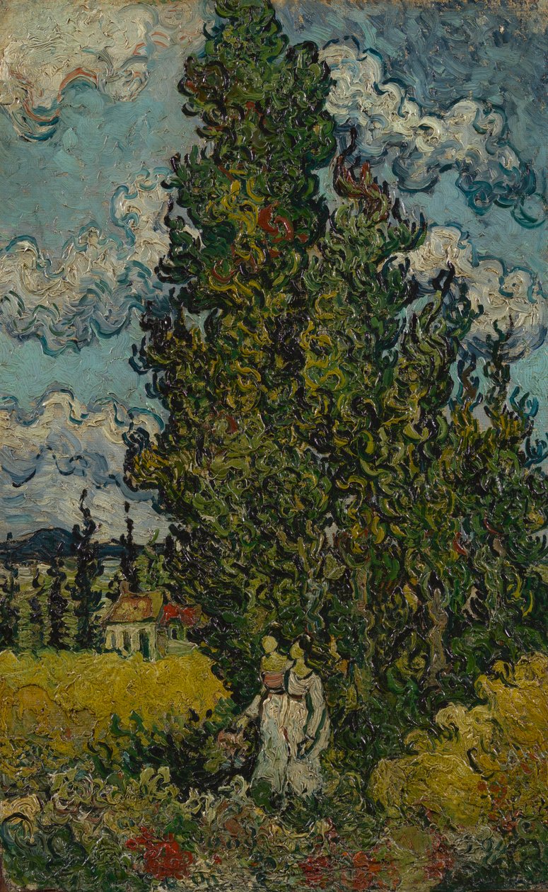 Cipressi e due donne da Vincent van Gogh