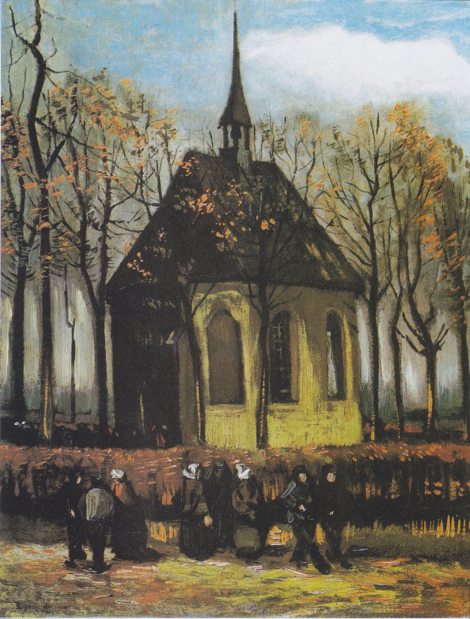 La chiesa di Nuenen con fedeli da Vincent van Gogh