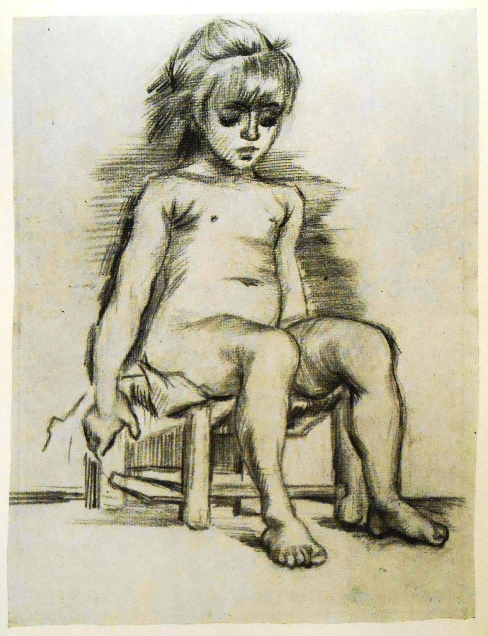 Disegno di una ragazza nuda da Vincent van Gogh