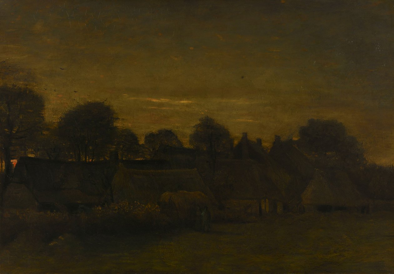 Villaggio agricolo al crepuscolo, 1884 da Vincent van Gogh