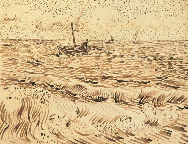 Barche da pesca a Saintes-Maries-de-la-Mer da Vincent van Gogh